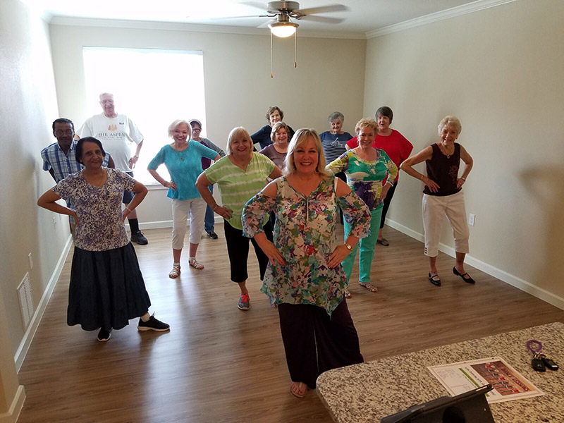 Dance class at senior living community